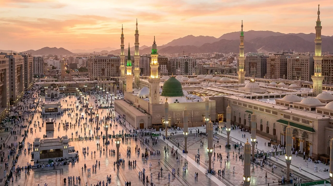 Medine Namaz Vakitleri Yerel Saat 2026 — Türkiye Farkı