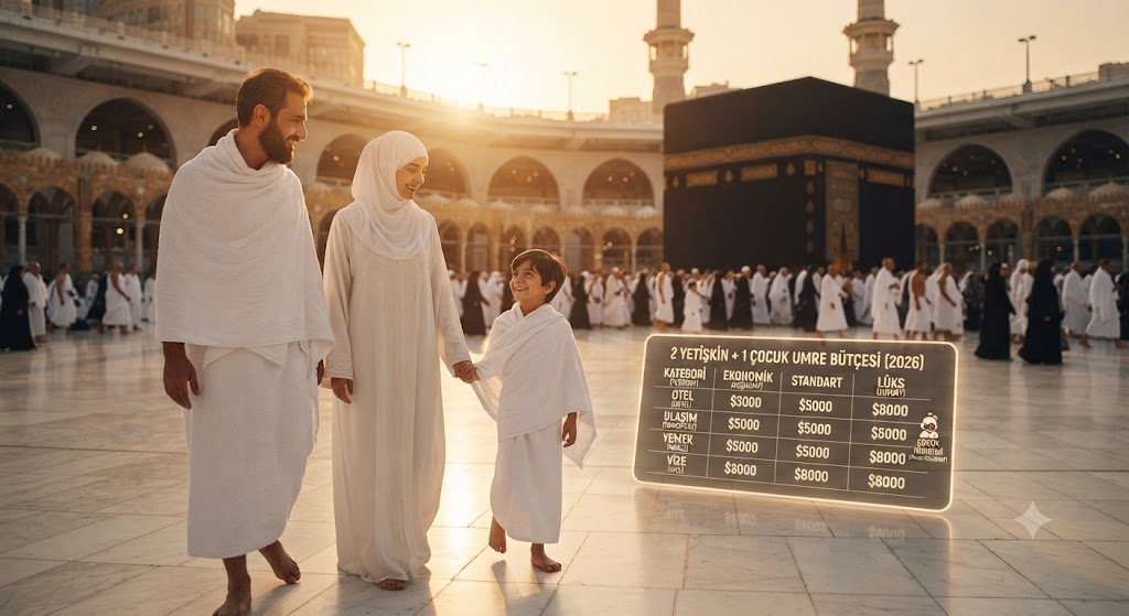 2 Yetişkin 1 Çocuk Umre Fiyatı 2026: Aile Bütçe Rehberi ve Karşılaştırma