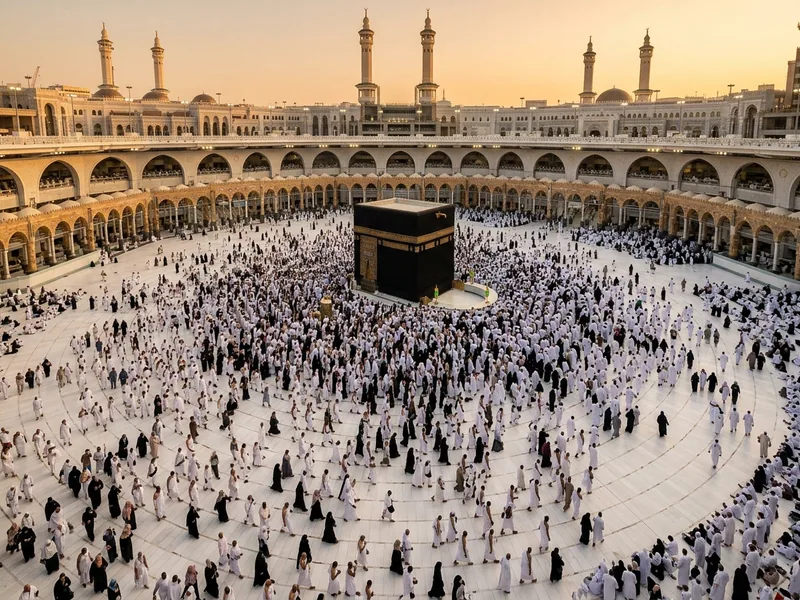 Kâbe ve Mescid-i Haram üzerinde hac mevsimi atmosferi