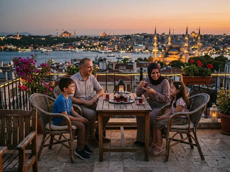 İhramdan çıkış sonrası günlük kıyafetle Mekke'de dinlenen yolcuları gösteren fotoğraf
