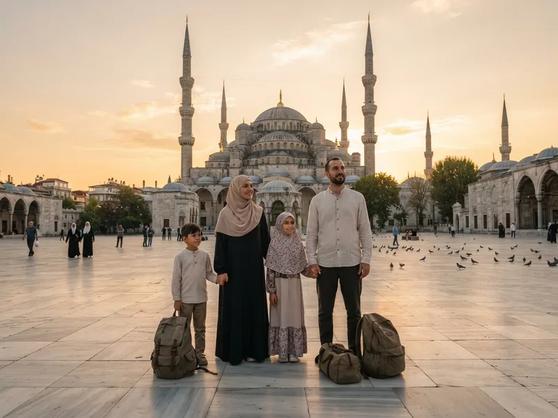 Umre ve hac yolculuğunu planlayan ailenin Mekke ziyareti