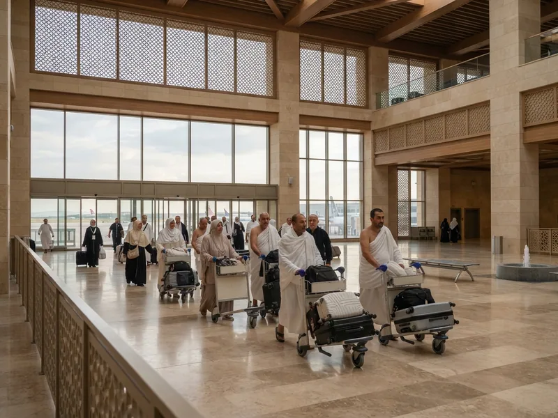 Medine havalimanı ana terminal varış salonu fotoğrafı