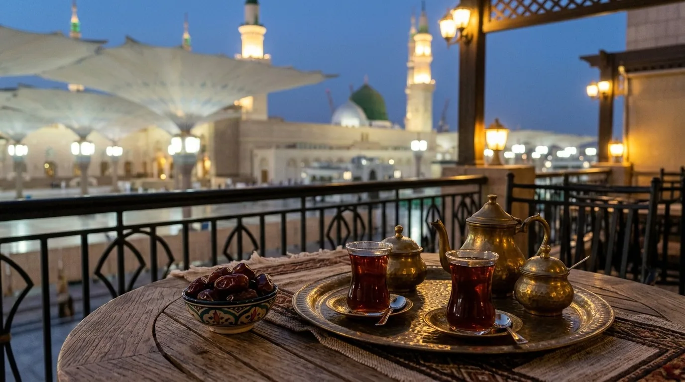 Medine'de yemek sofrası görseli
