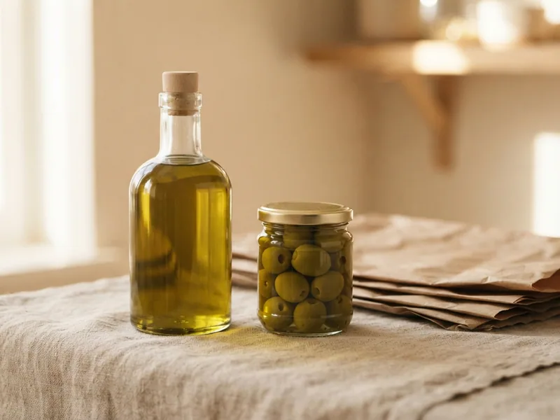 Medine'den alınan zeytin ve zeytinyağı ürünlerinin hediye sunumu