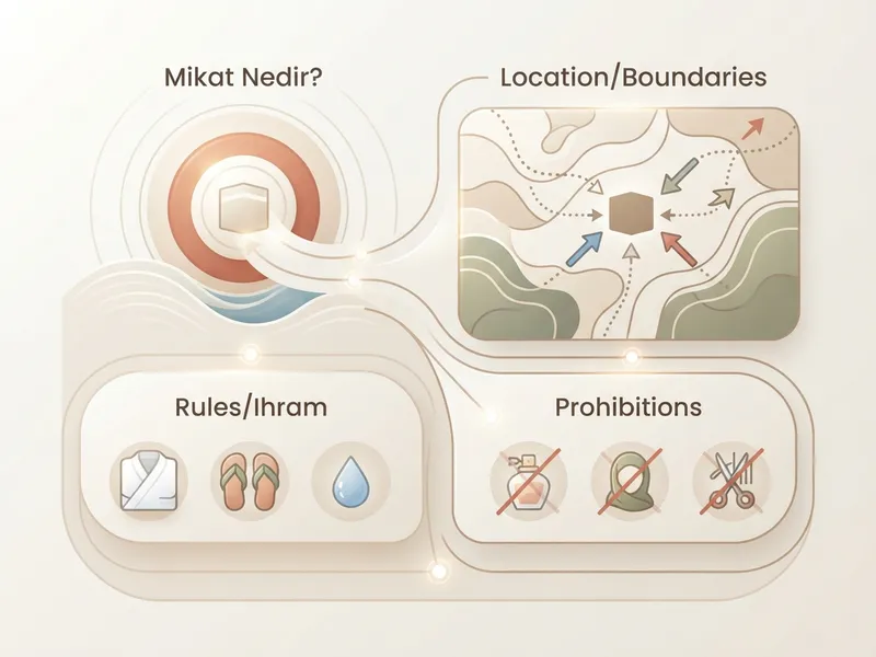 Mikat Nedir? Mikat Sınırları, Yerleri ve Kuralları 2026 özet görseli