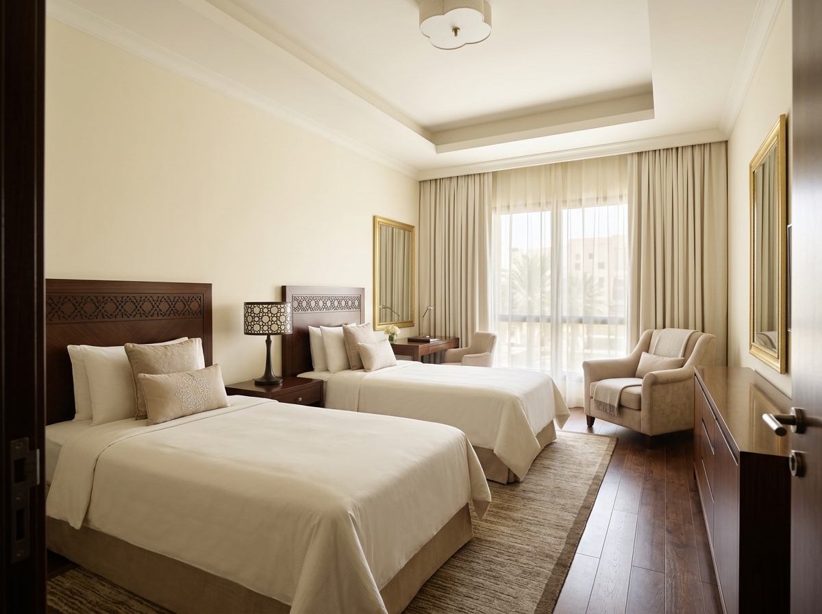 The Oberoi Madina oda içi görseli, modern yatak düzeni