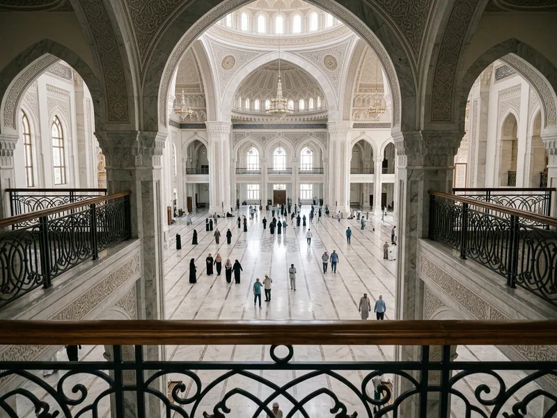 Mescid-i Haram üst katından mataf alanının ferah görünümü