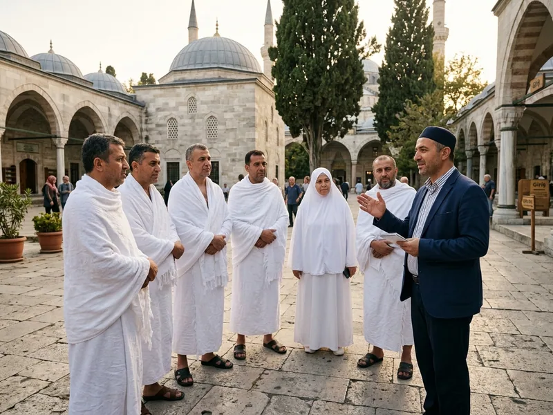 Umre yolculuğunda hedy ve kurban konusunun özetini gösteren fotoğraf