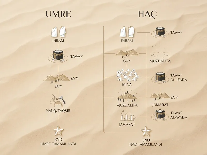 Umre ile Hac Arasındaki Farklar 2026 — Karşılaştırmalı Rehber ilgili görseli