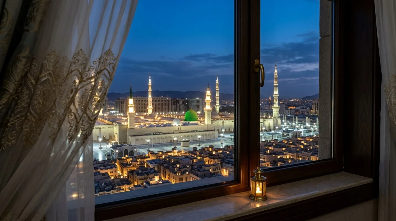 Harem manzaralı lüks oda görseli
