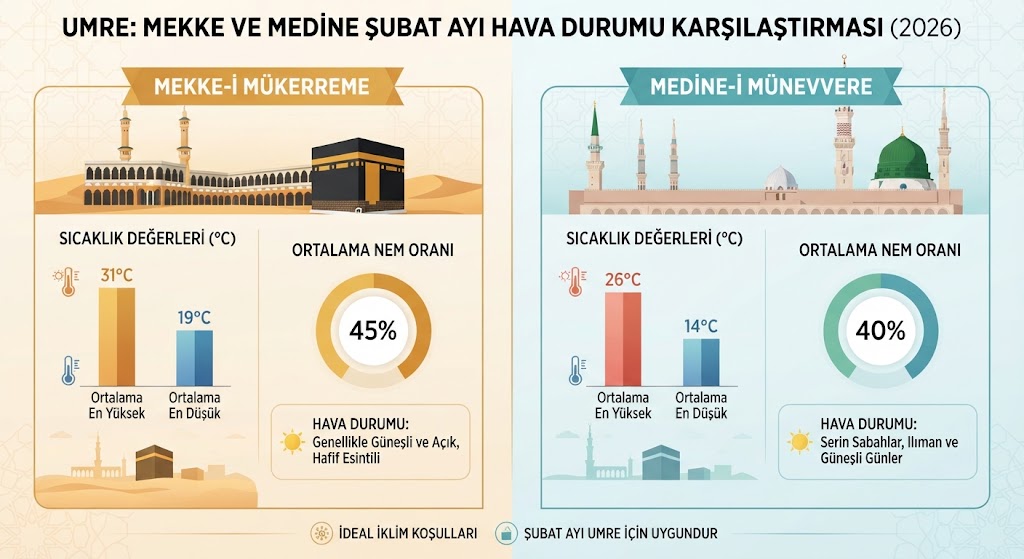 Mekke şubat sıcaklık grafiği