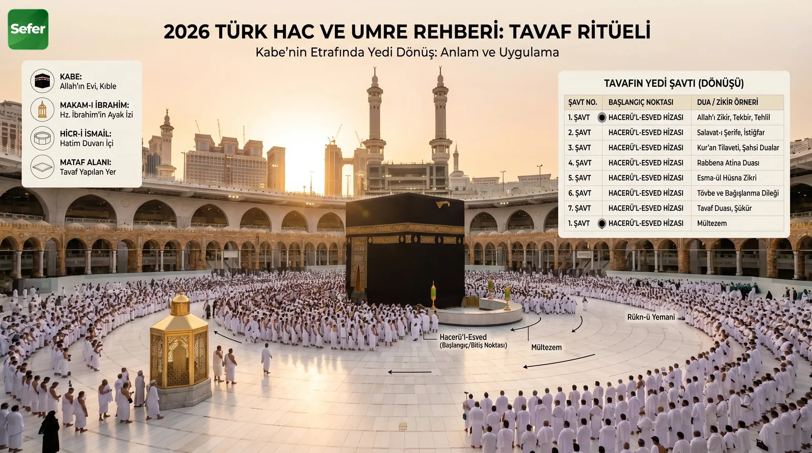 Umre Tavafı Nasıl Yapılır 2026: Tavaf Kuralları ve Duası