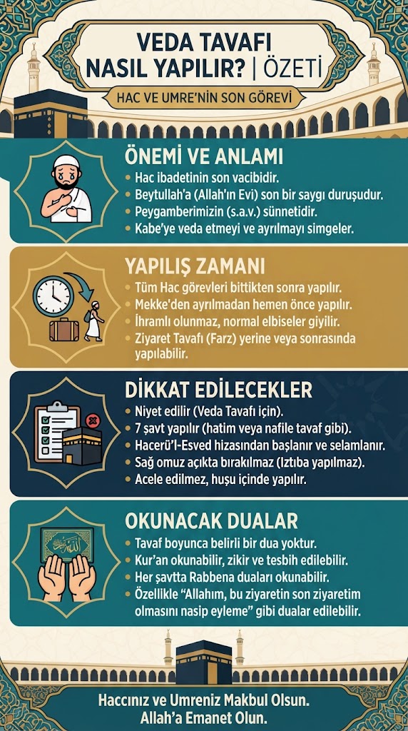 Veda tavafı özeti: önemi, yapılış zamanı, dikkat edilecekler