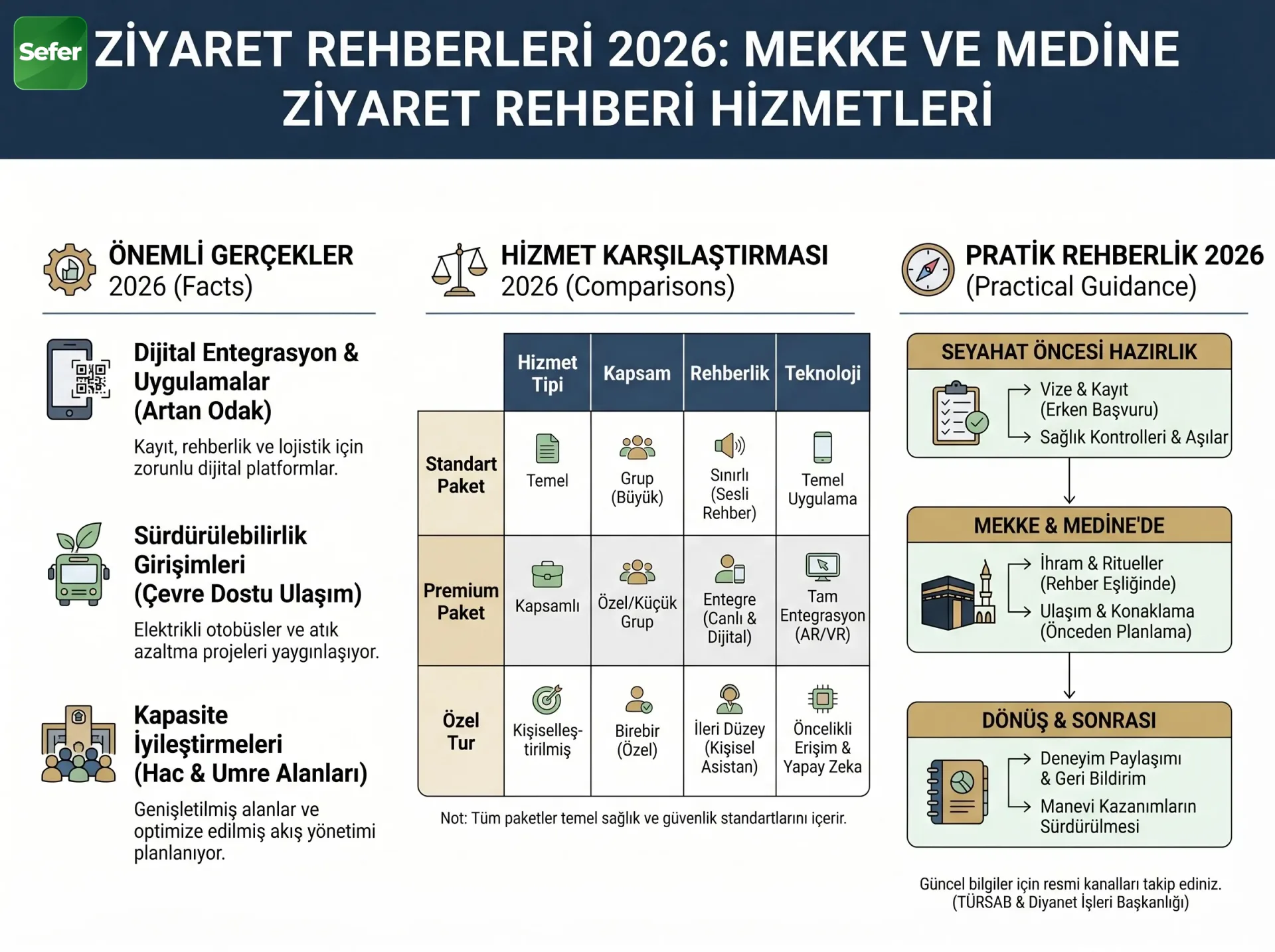 Ziyaret Rehberleri 2026: Mekke ve Medine Hizmetleri