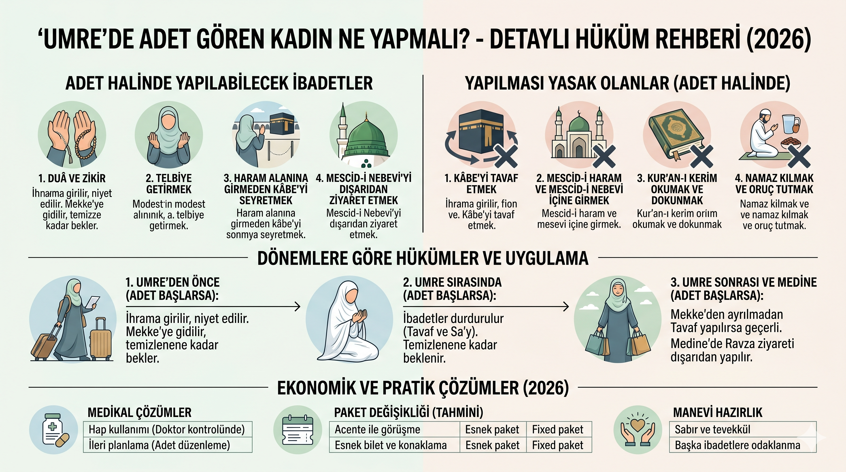 Umre'de Adet Gören Kadın Ne Yapmalı? Detaylı Hüküm Rehberi