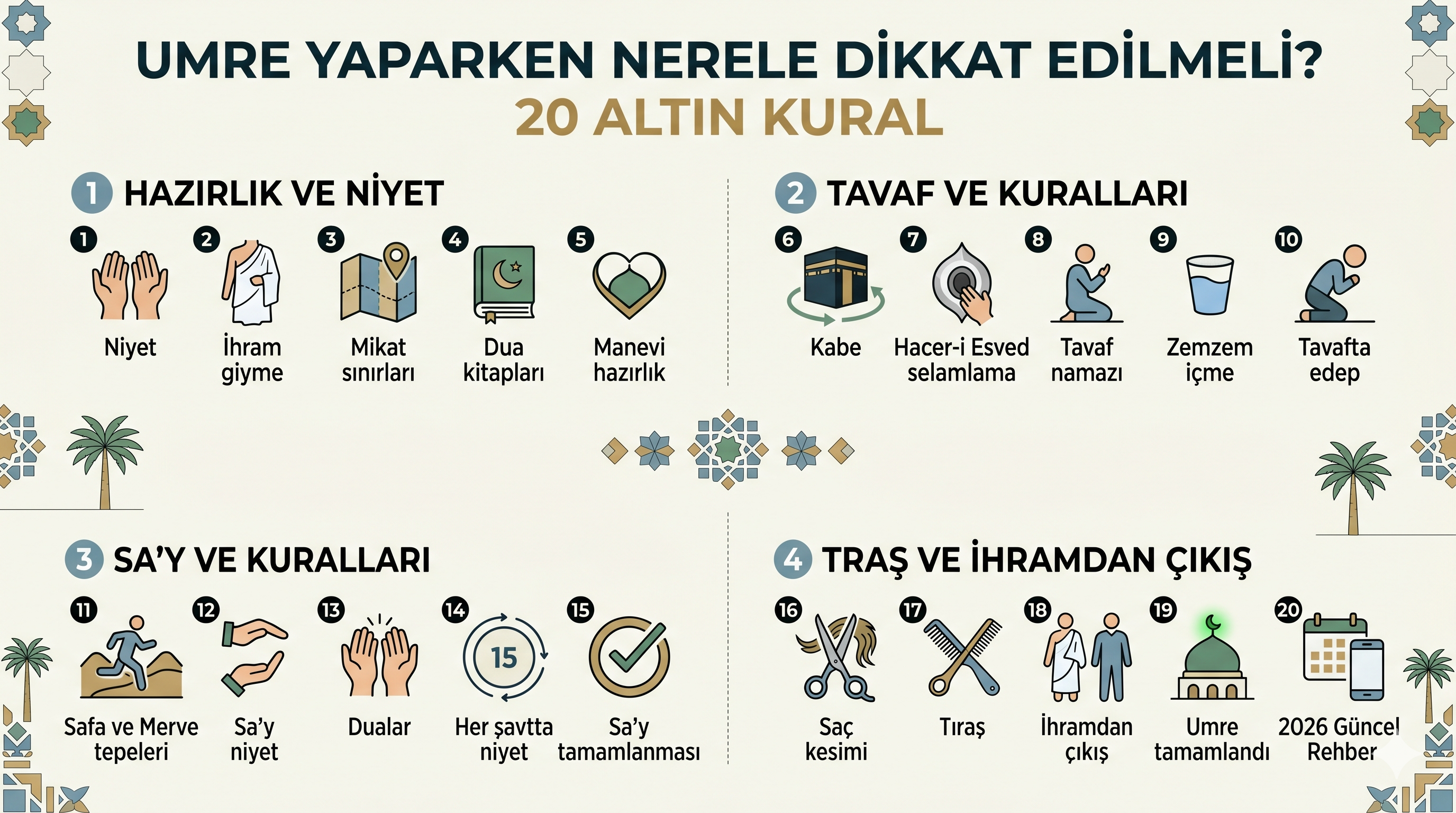 Umre Yaparken Nelere Dikkat Edilmeli? 20 Altın Kural