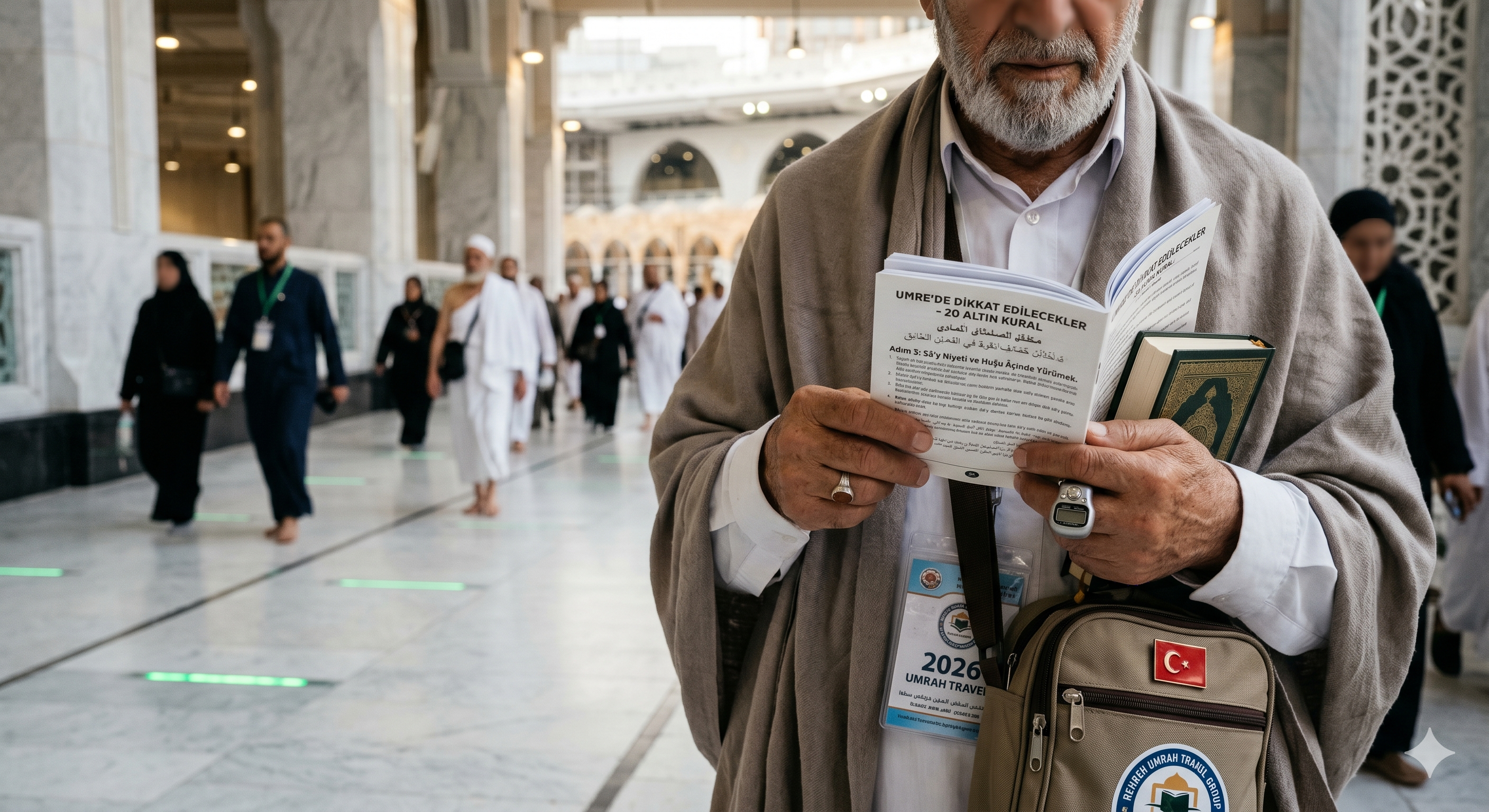 Umre sırasında Kabe tavaf detay fotoğrafı